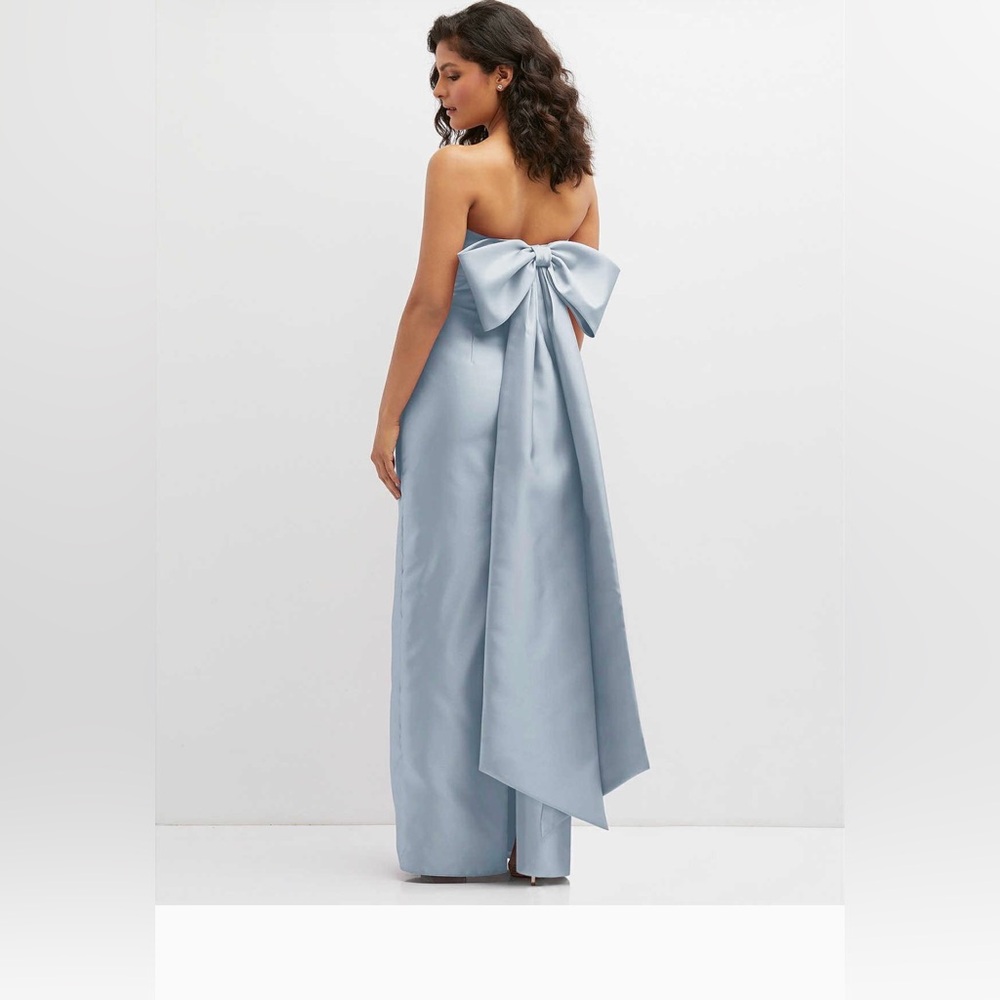 ALFRED SUNG Strapless Light Blue Dress
